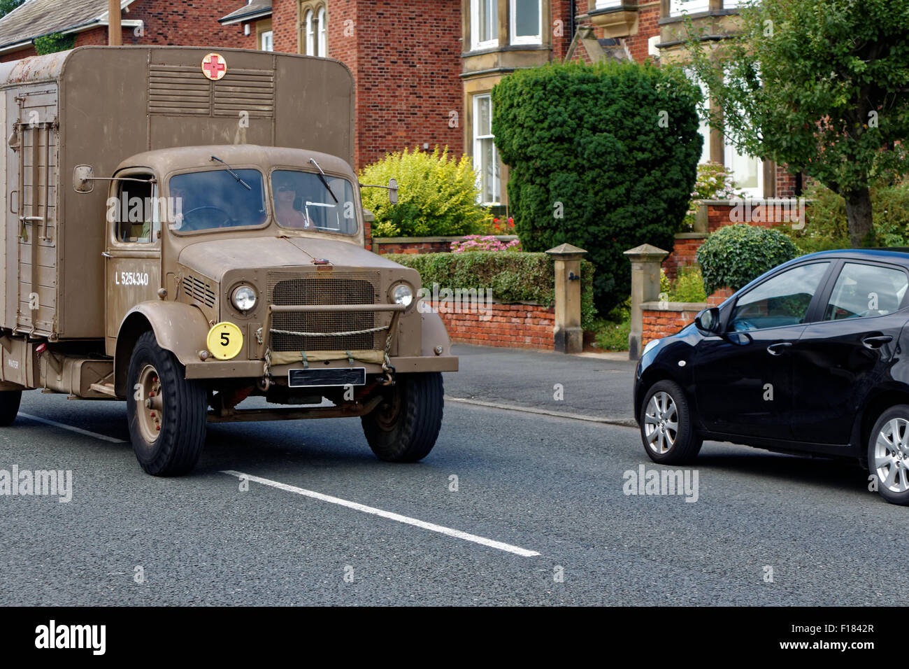 Défilé de véhicules WW2 Banque D'Images