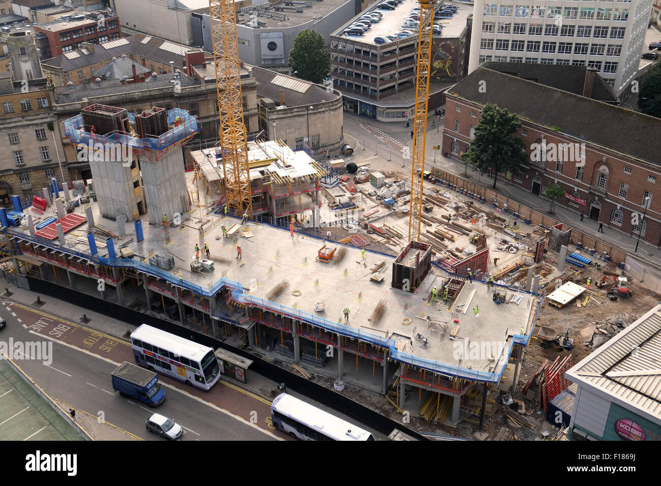 Chambres d'étudiants en cours de construction dans le centre de Bristol pour servir à la fois l'Université de Bristol et l'Université de l'ouest de l'Angleterre Banque D'Images