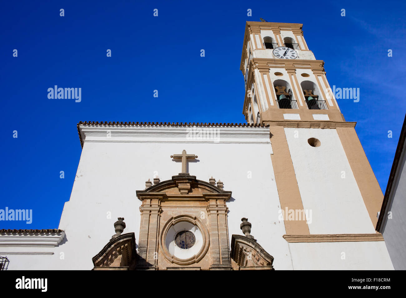 Église de l'Incarnation à Marbella, Espagne, l'architecture de style baroque. Banque D'Images