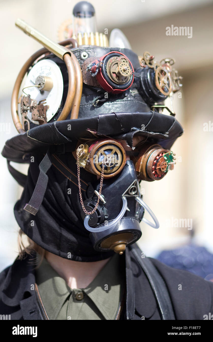 Assister à l'asile les amateurs de Steampunk festival à Lincoln UK Banque D'Images
