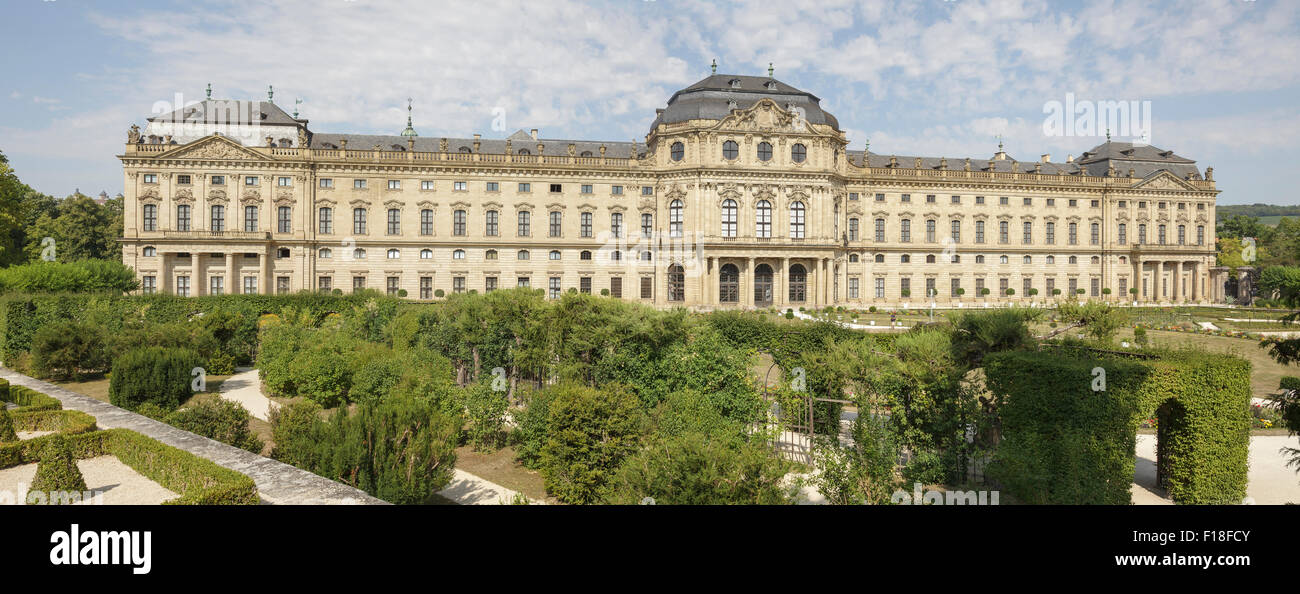 Résidence Palace, Würzburg, Bavière, Allemagne Banque D'Images