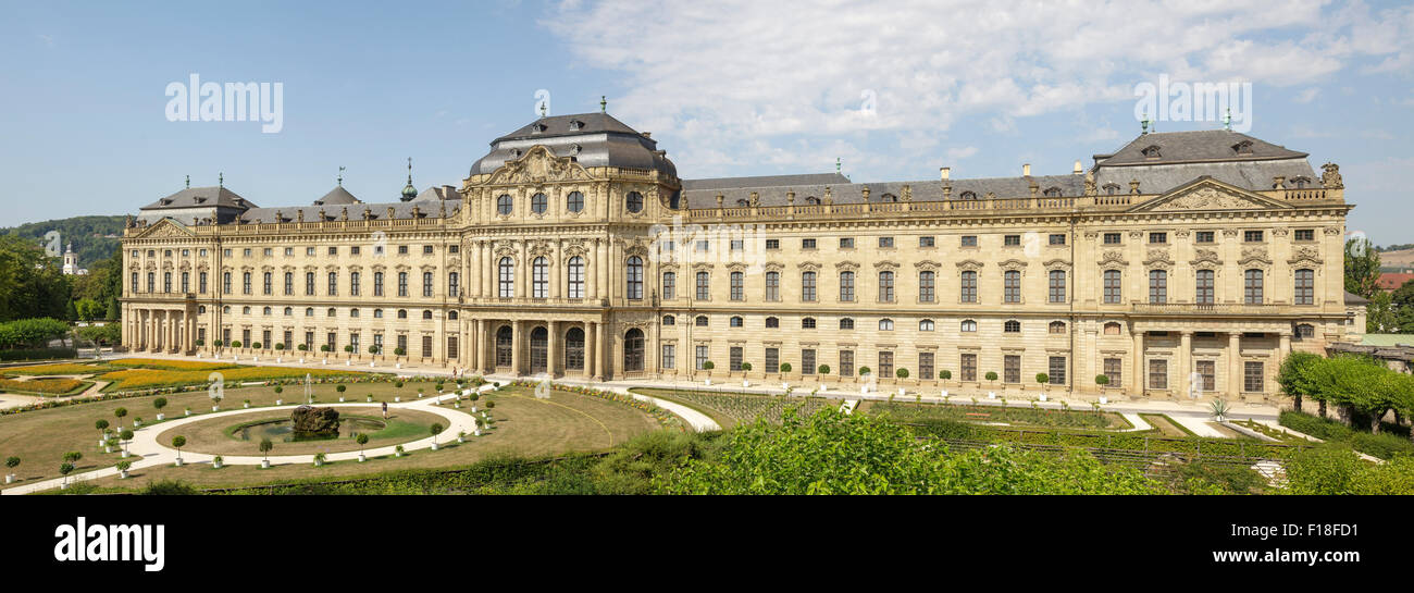 Résidence Palace, Würzburg, Bavière, Allemagne Banque D'Images