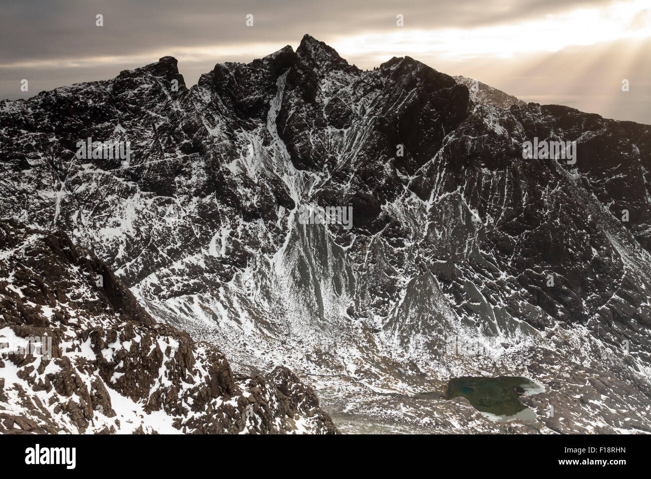 Coire Lagan, les Cuillin, Isle of Skye, Scotland, UK Banque D'Images