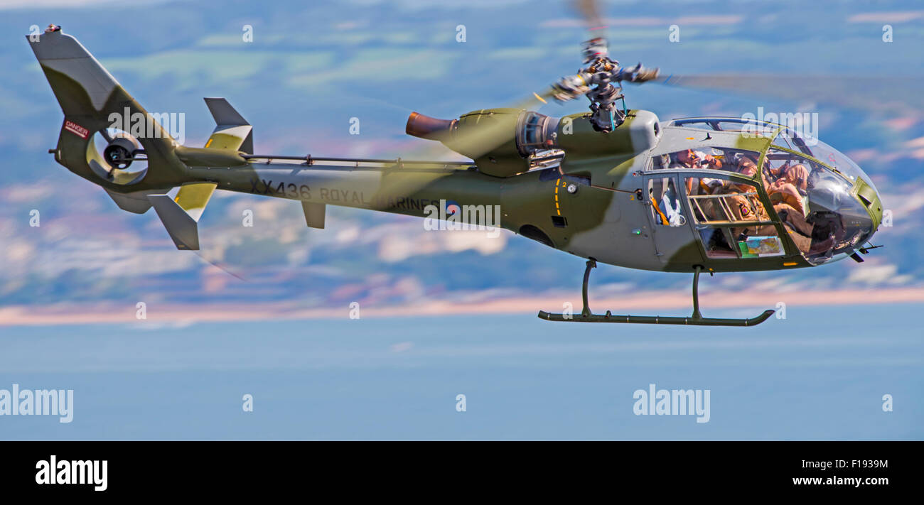 L'équipe de démonstration de la gazelle à Exmouth Air Show 2015 Banque D'Images
