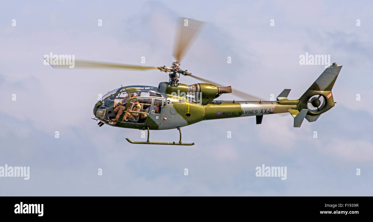 L'équipe de démonstration de la gazelle à Exmouth Air Show 2015 Banque D'Images