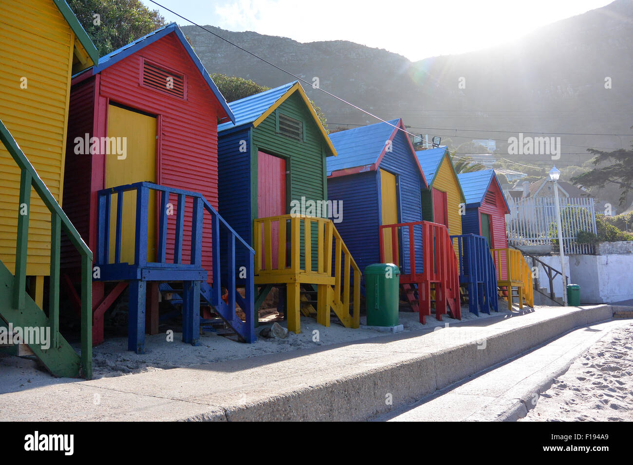 Cabines de plage à St James Park, Cape Town Banque D'Images