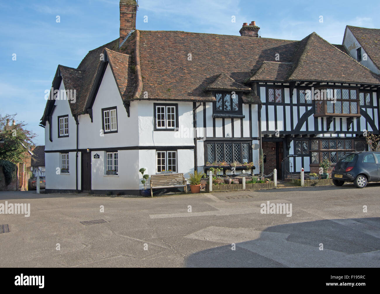 Chilham, Kent, Tudor Cottage en bois, Voyage, tourisme, Angleterre, Banque D'Images