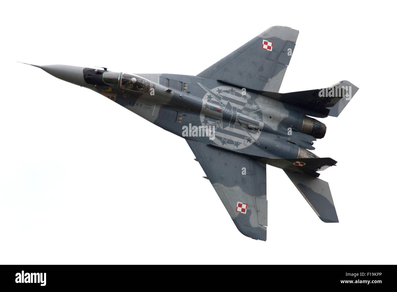 Armée de l'Air polonaise Mikoyan MiG 29 à RIAT Royal International Air Tattoo RAF Fairford Juillet 2015 Banque D'Images