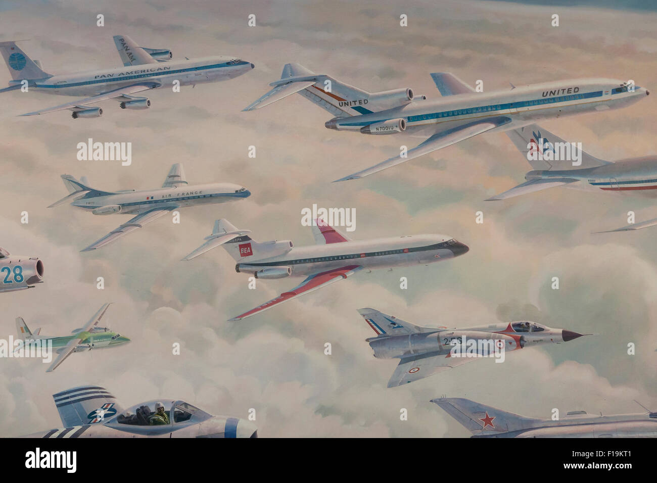 Différents types de jets illustration Banque D'Images