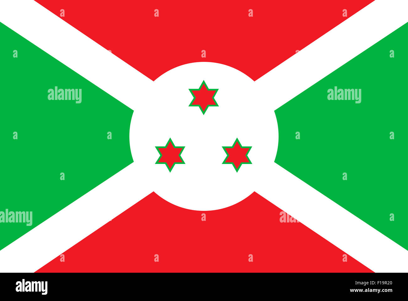 Drapeau national du Burundi Banque D'Images