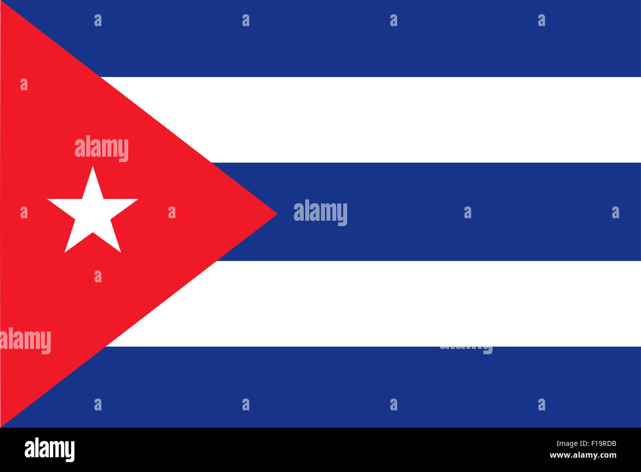 Drapeau national de Cuba Banque D'Images