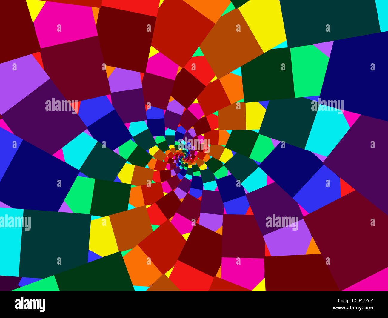 Arc-en-ciel psychédélique magnifique arrière-plan en spirale Banque D'Images