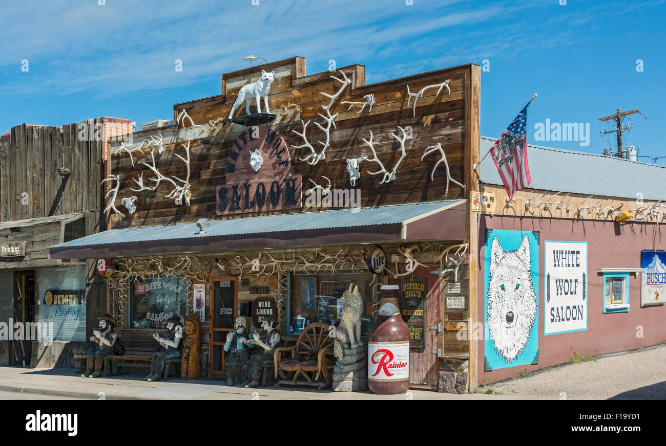 Le Wyoming, Douglas, White Wolf Saloon Banque D'Images