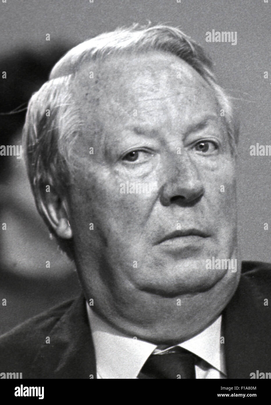 Edward Heath, Ted Heath, Sir Edward Heath le premier ministre conservateur, 1970 - 1974. Droit exclusif par Daviid Cole de portrait presse archives Service. Banque D'Images