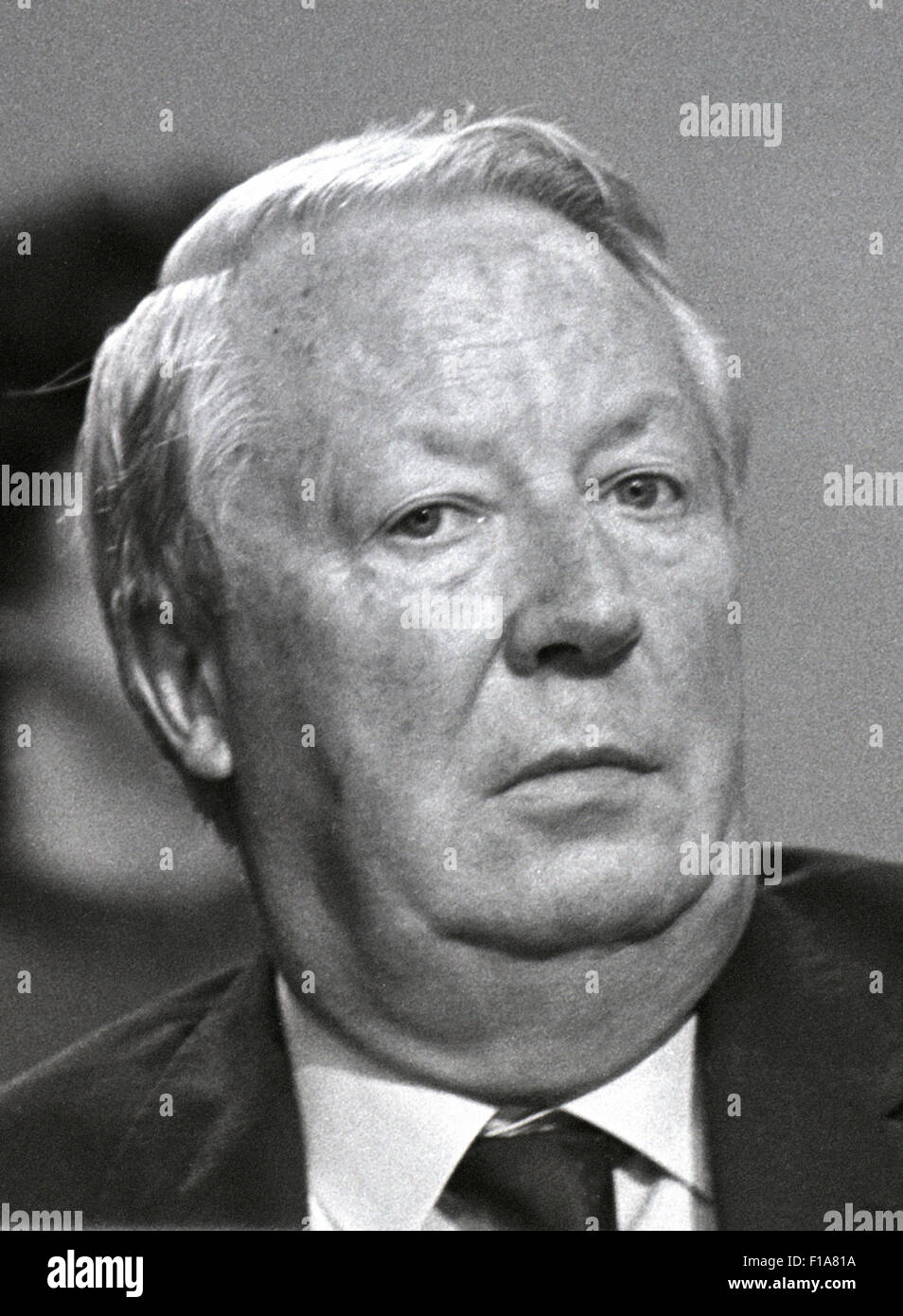 Edward Heath, Ted Heath, Sir Edward Heath le premier ministre conservateur, 1970 - 1974. Droit exclusif par Daviid Cole de portrait presse archives Service. Banque D'Images
