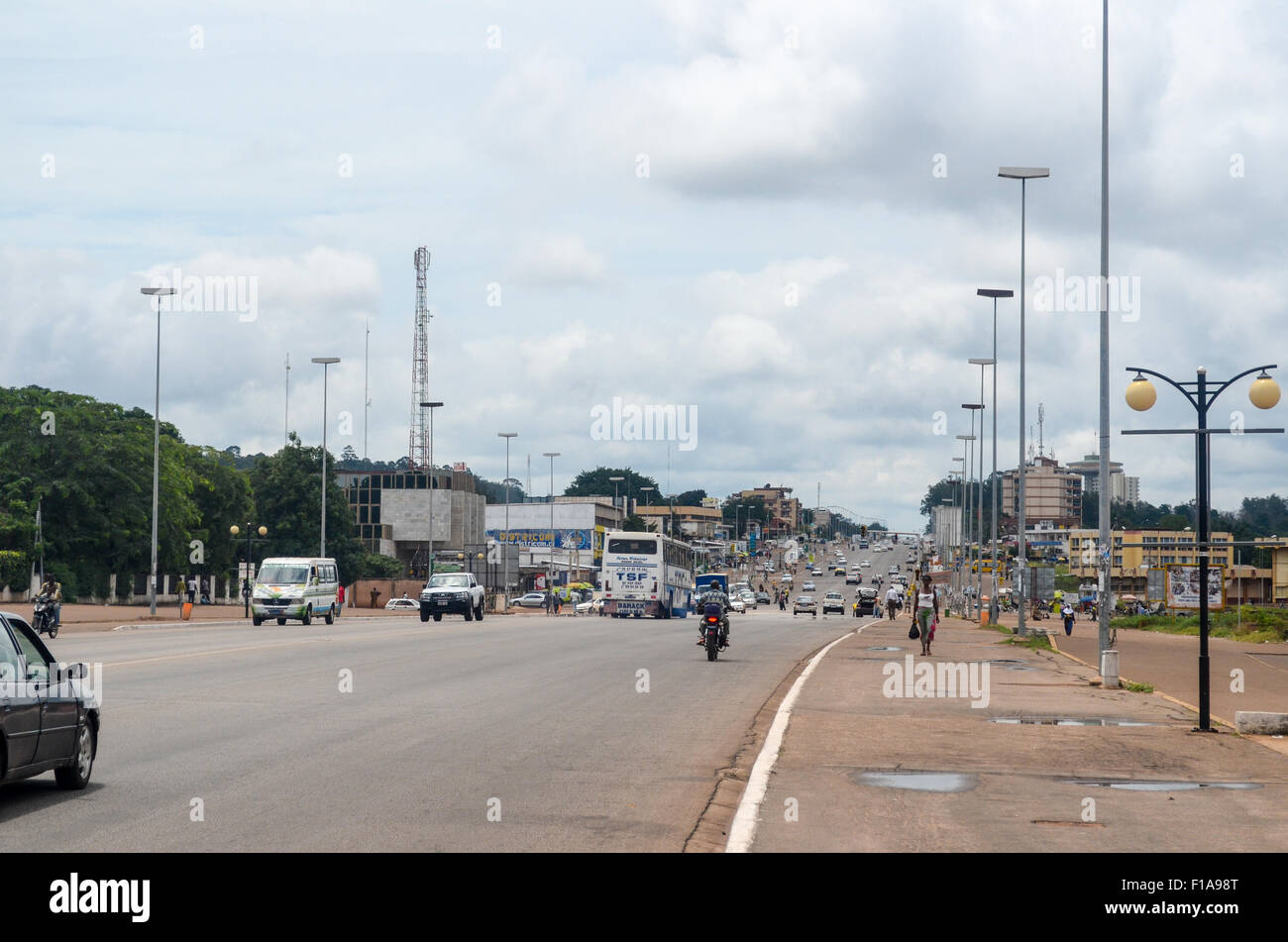 L'autoroute à Yamoussoukro, Côte d'Ivoire Banque D'Images