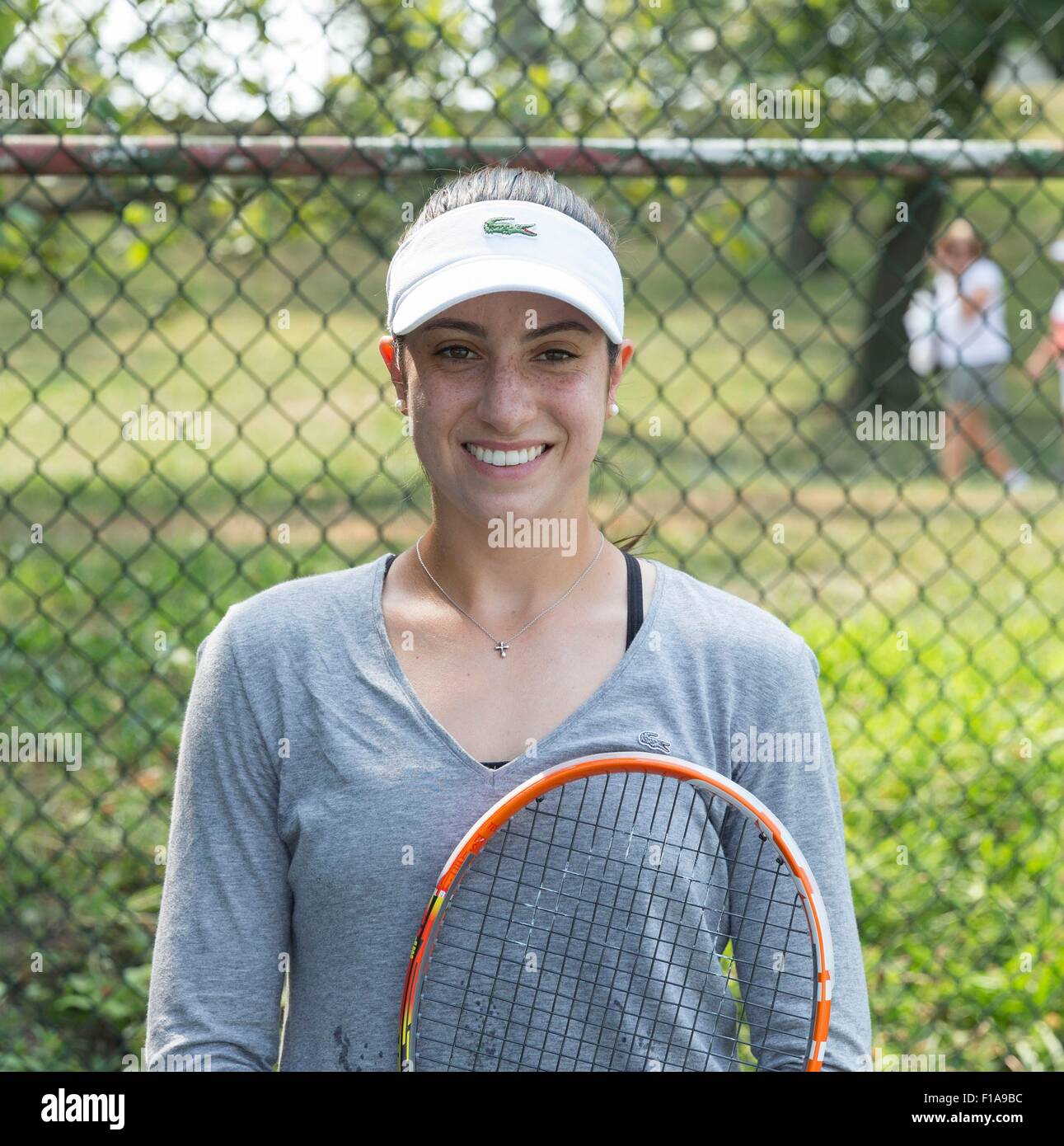 New York, NY, USA. Août 30, 2015. Christina McHale aussi présents pour Lacoste l'ambassadeur Murphy Jensen Tennis Tennis Center, Central Park, New York, NY 30 août 2015. Crédit : Lev Radin/Everett Collection/Alamy Live News Banque D'Images