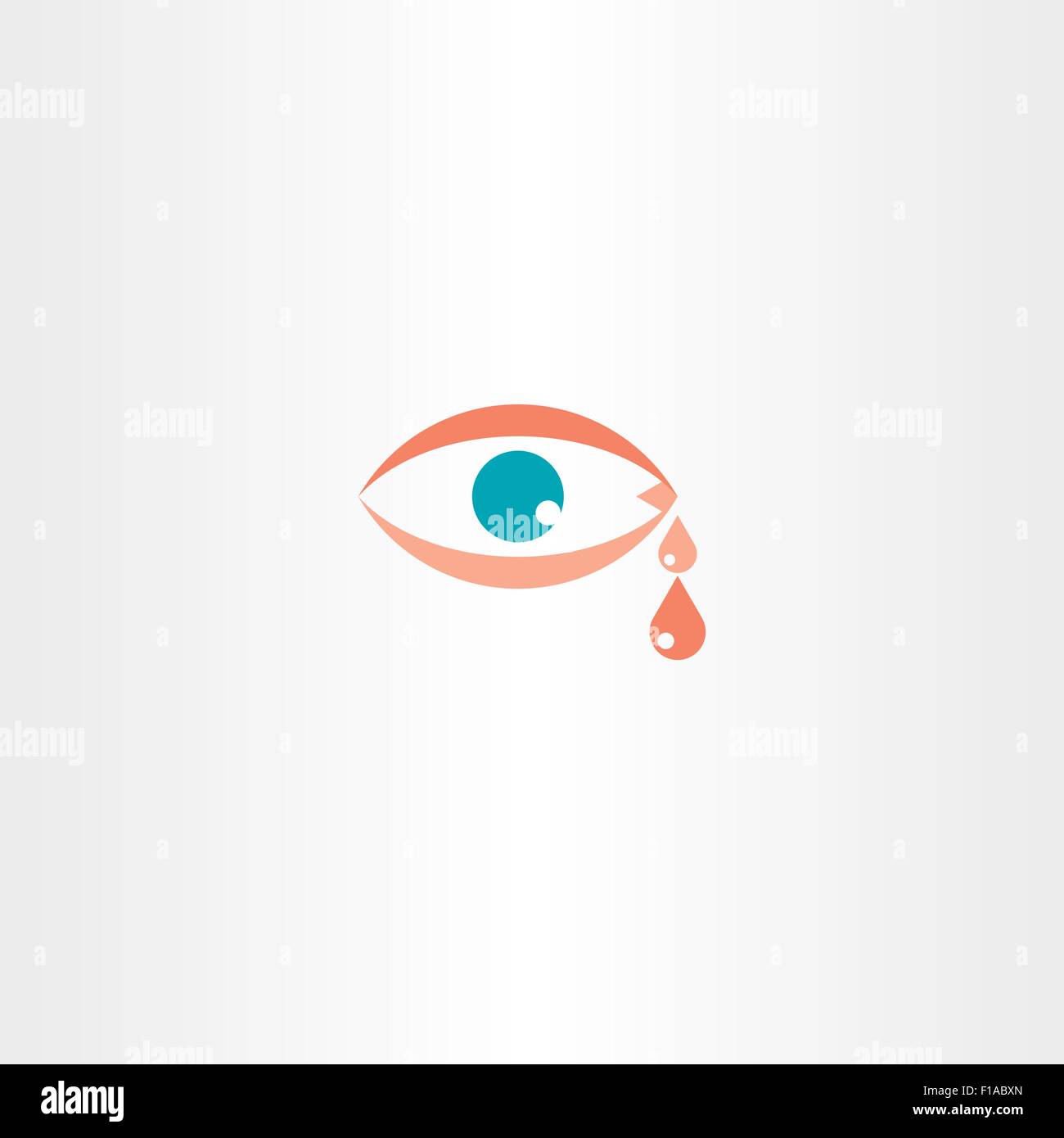 Œil humain pleurer larme icône vecteur conception de logo Illustration de Vecteur
