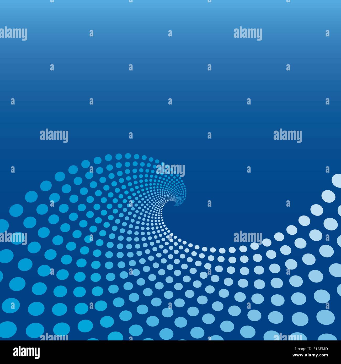 Blue Wave Circle Background Illustration de Vecteur