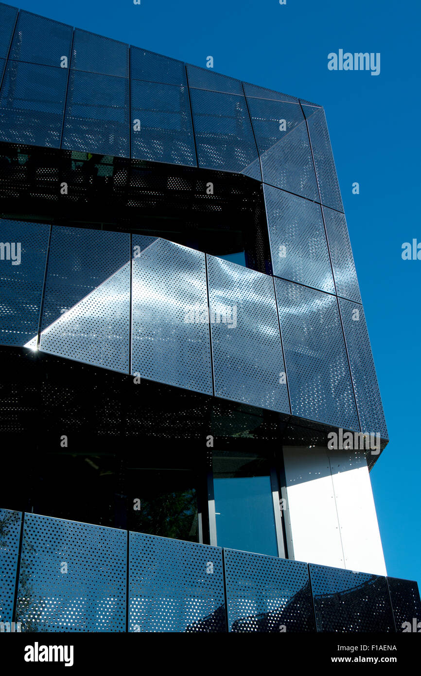 Bâtiment de l'Institut national de graphène (Jestico  + Whiles 2015), Booth Street East, Manchester, Angleterre, RU Banque D'Images