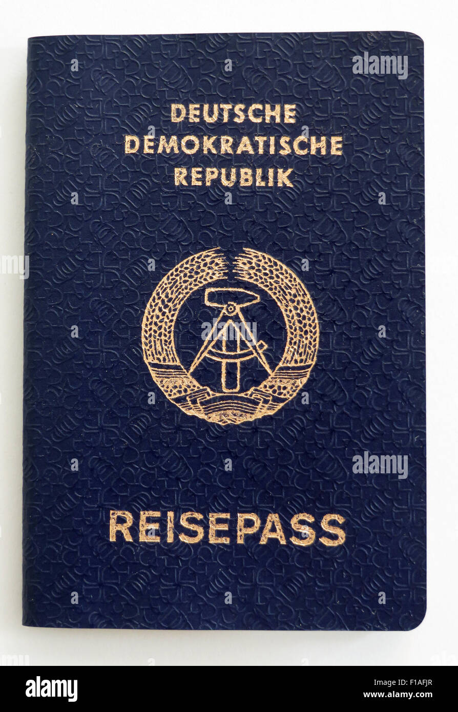 Berlin, Allemagne, le passeport de la RDA Banque D'Images