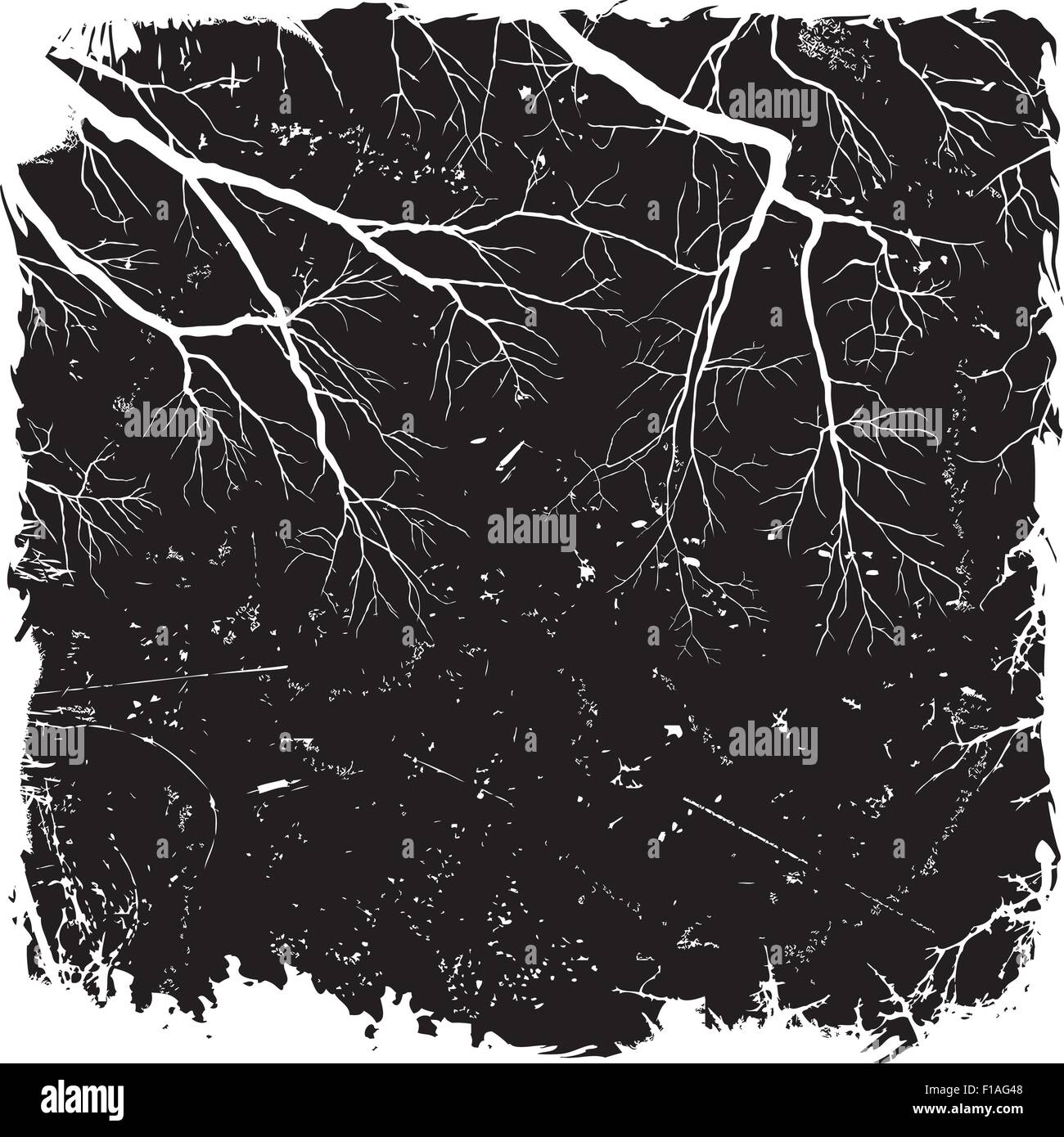 Grunge Background avec des branches Illustration de Vecteur