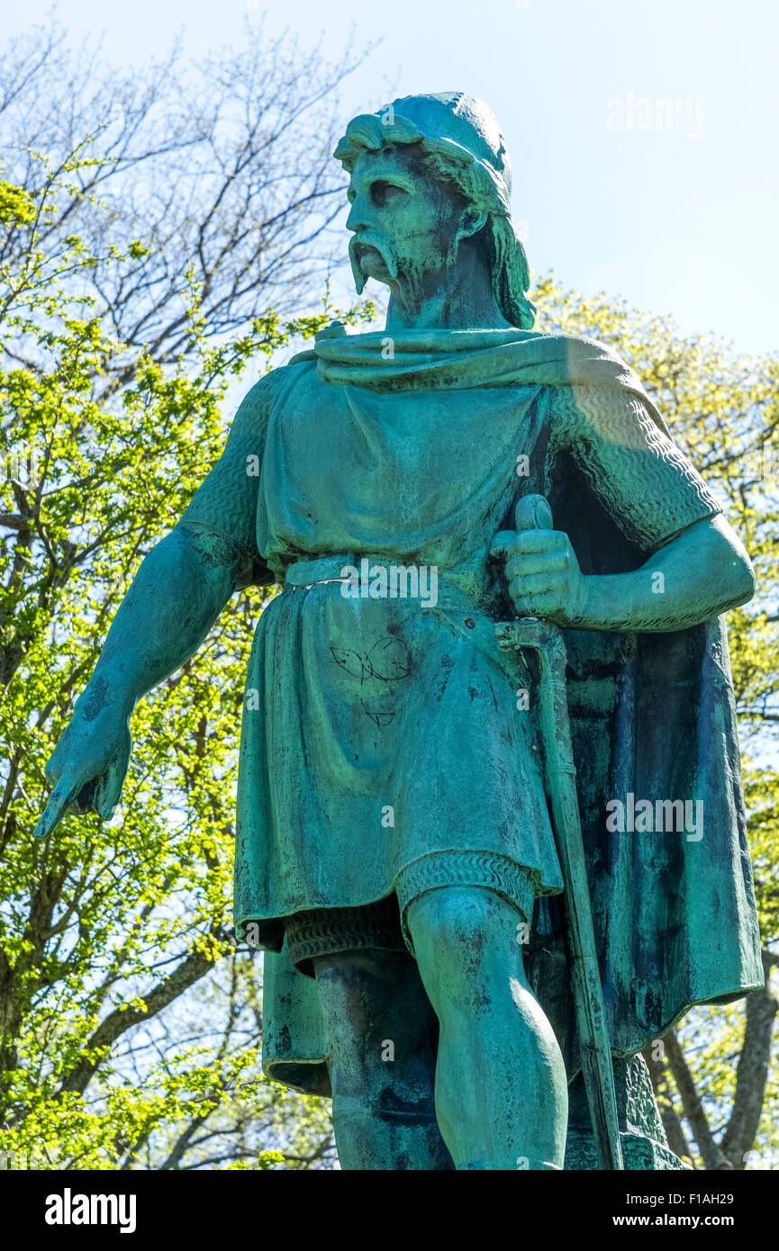 Alesund ville. Statue de Rollon le Viking Ganger Banque D'Images