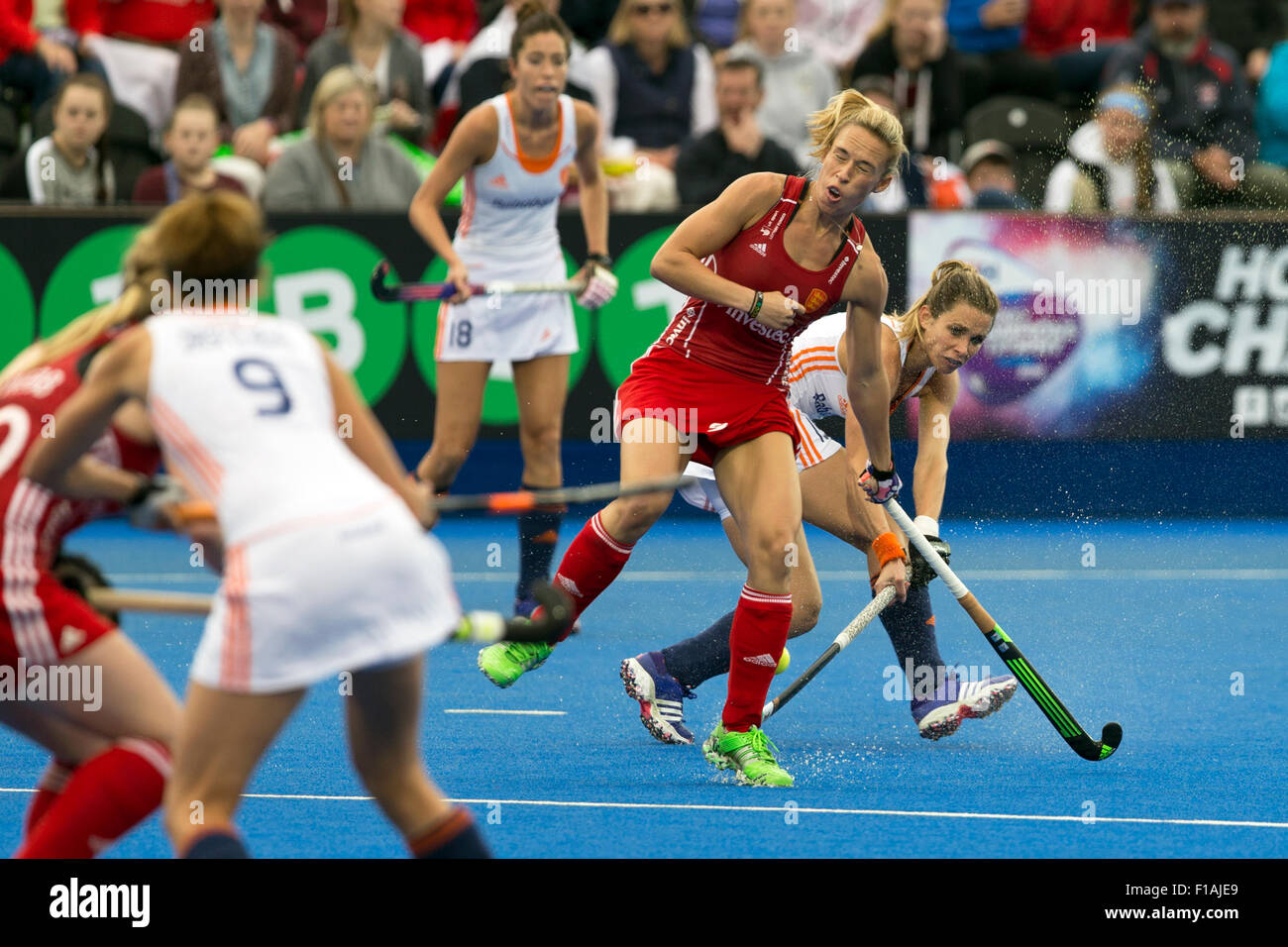 Lee Valley, London, UK. Août 30, 2015. Unibet EuroHockey Championships. La finale des femmes France/Pays-Bas. Crédit : Simon Balson/Alamy Live News Banque D'Images