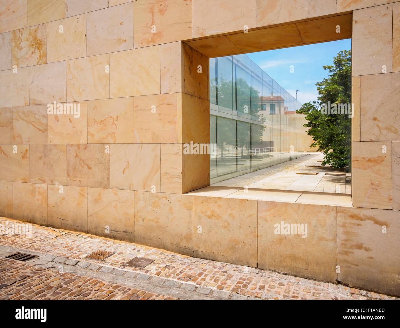 L'Espagne, Zamora, Calle Obispo Manso, vue de la cour intérieure Banque D'Images