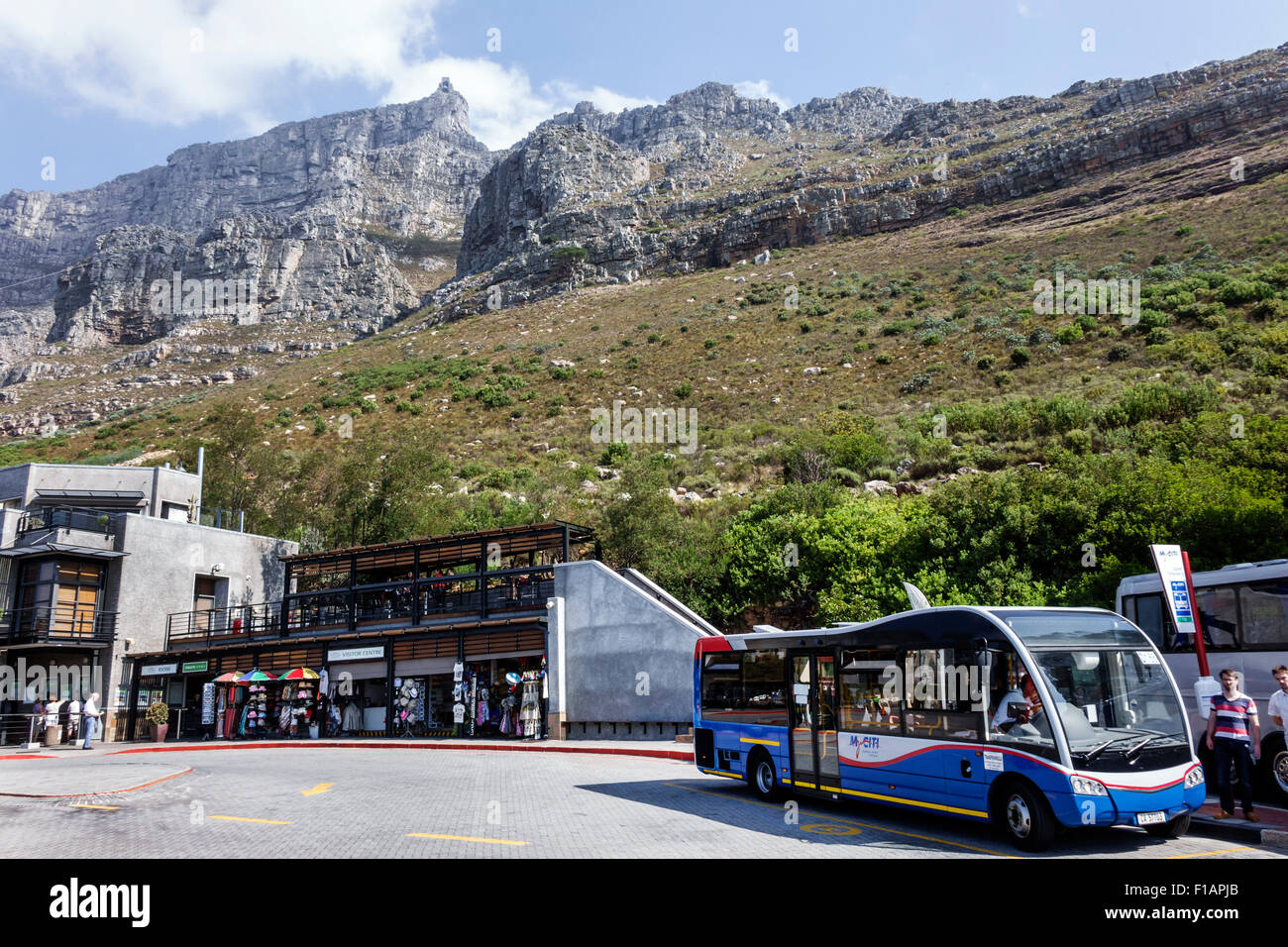 Cape Town Afrique du Sud, parc national de Table Mountain, chemin Tafelberg, téléphérique tramway, station inférieure supérieure, arrêt de bus MyCiTi, service de navette Banque D'Images