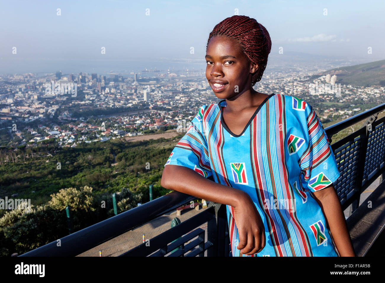 Cape Town Afrique du Sud, Table Mountain National Park, Tafelberg Road, téléphérique téléphérique tramway, station inférieure, Black Afro American, adolescent adolescent adolescent adolescent Banque D'Images