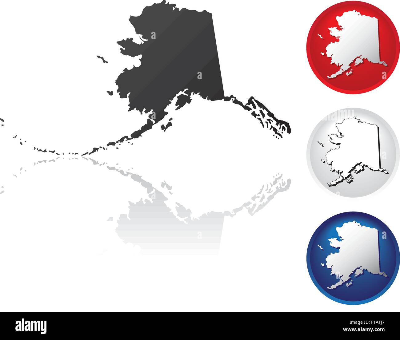Icônes de l’Alaska Illustration de Vecteur