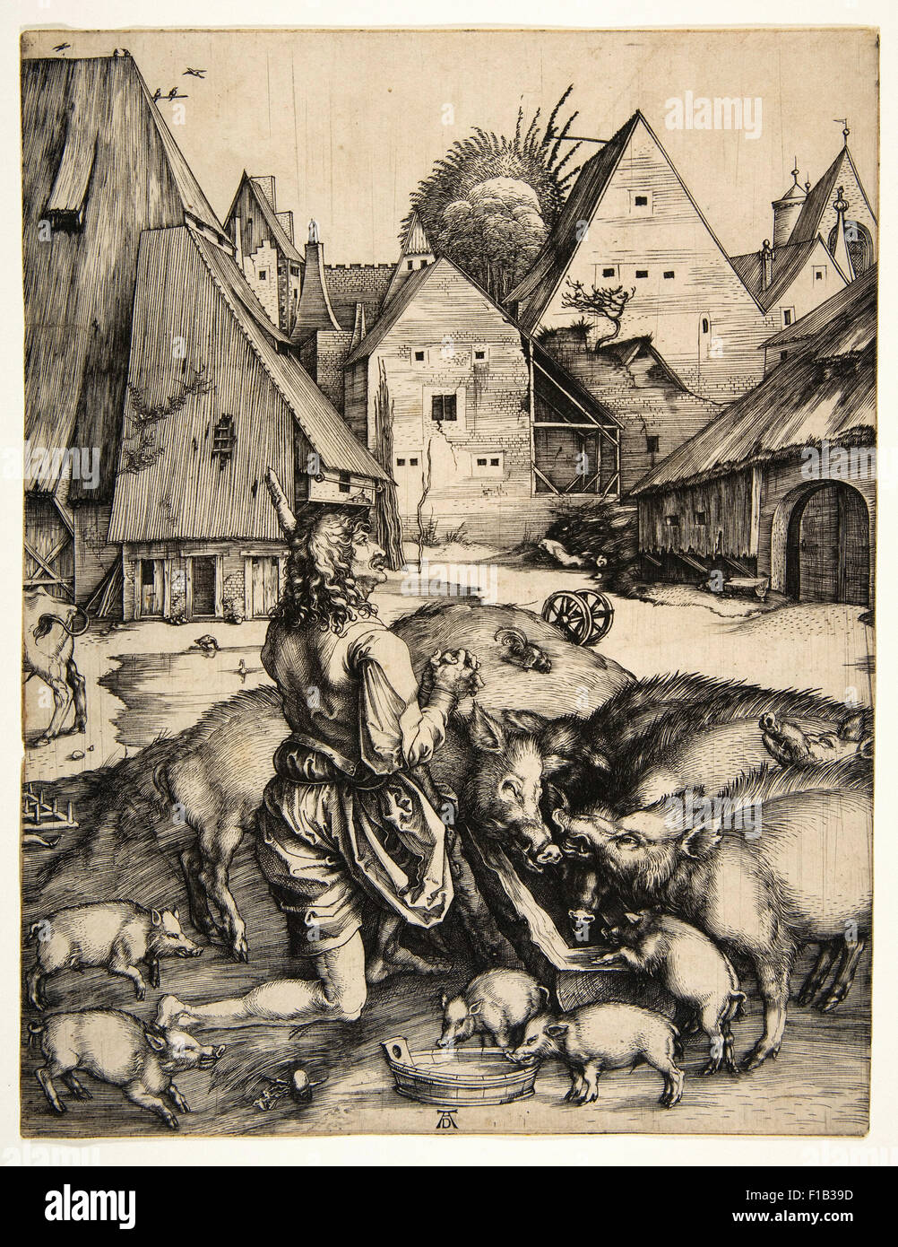 Albrecht Dürer - le fils prodigue Banque D'Images