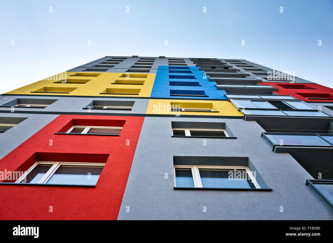 Bâtiment moderne de couleur apartments Banque D'Images