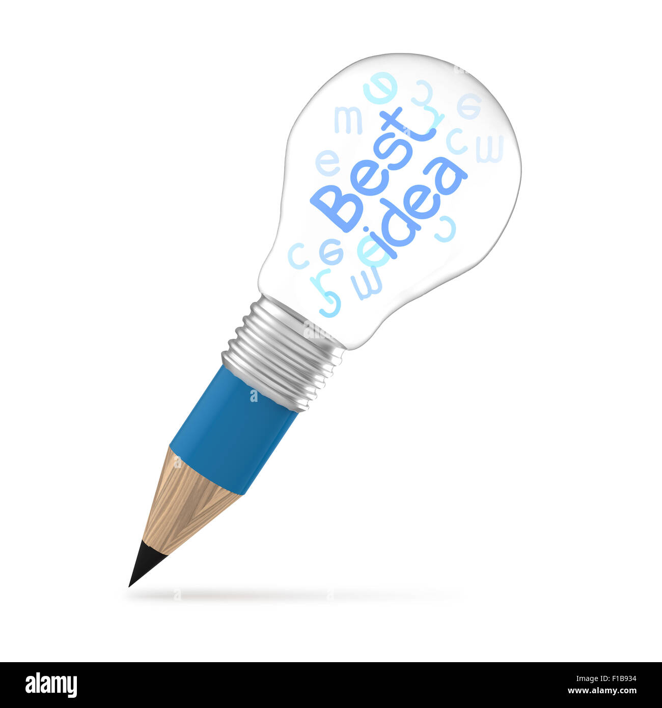 La meilleure idée créative concept créatif ampoule crayon Banque D'Images