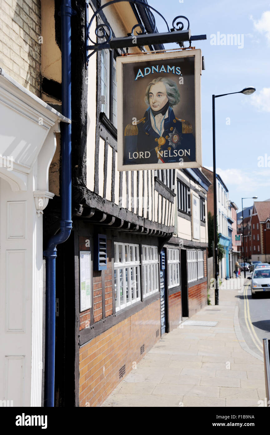 Suffolk Ipswich UK - The Lord Nelson pub Banque D'Images