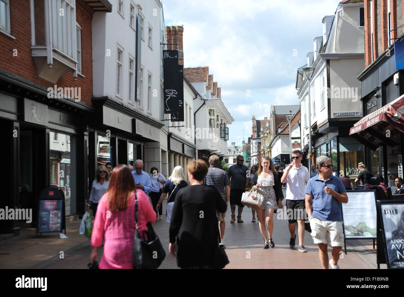 Suffolk Ipswich UK - Shopping dans le centre-ville Banque D'Images