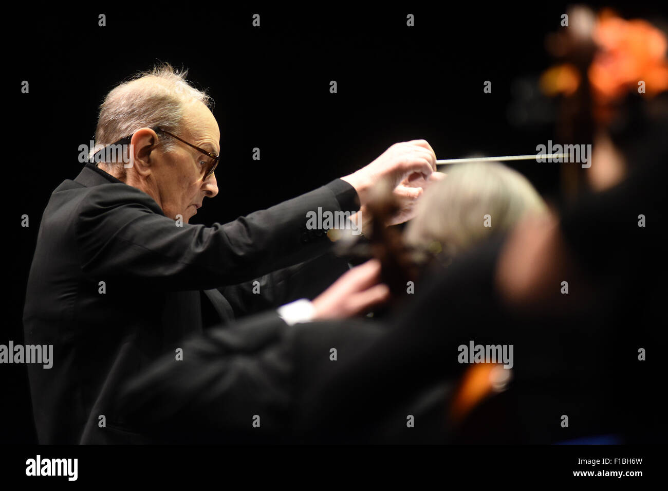 Berlin, Allemagne, Ennio Morricone, compositeur et chef d'orchestre, live in concert Banque D'Images