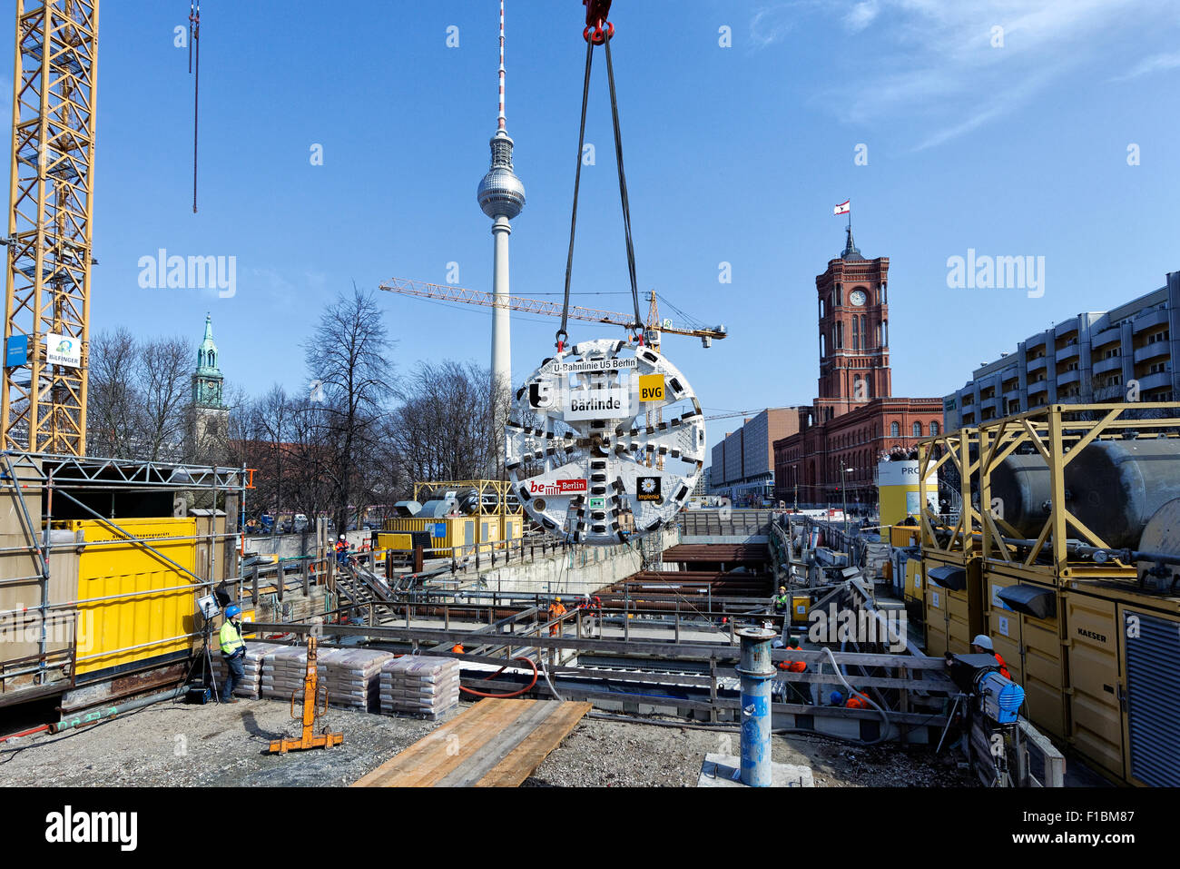 Berlin, Allemagne, pour la coupe de tunnelier U5 Banque D'Images