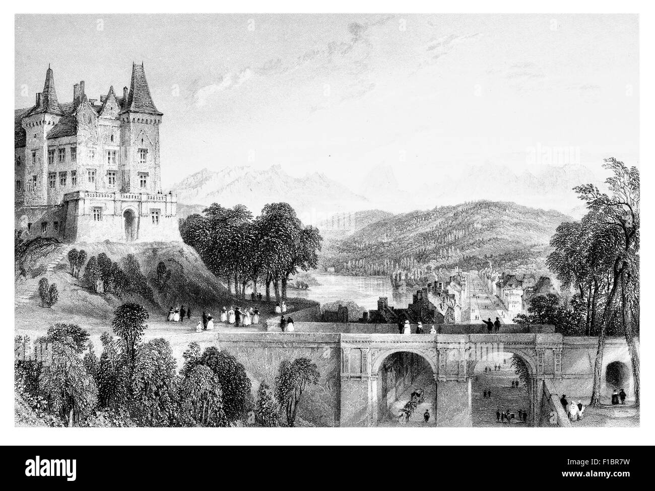 Château de Pau, lieu de naissance d'Henrie Henry iv 4ème Chateau Gave Banque D'Images