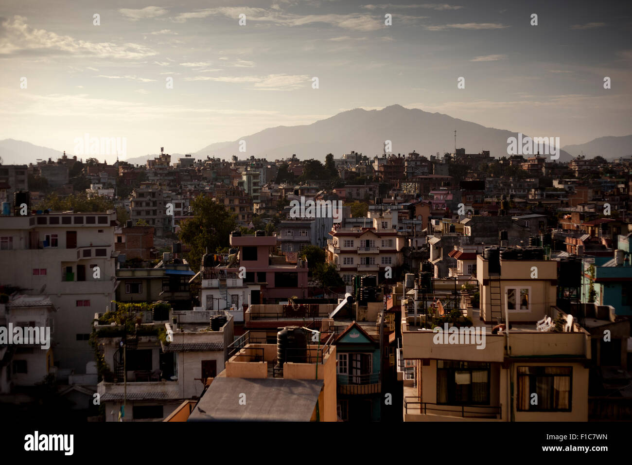 Katmandou, vue, maisons Banque D'Images