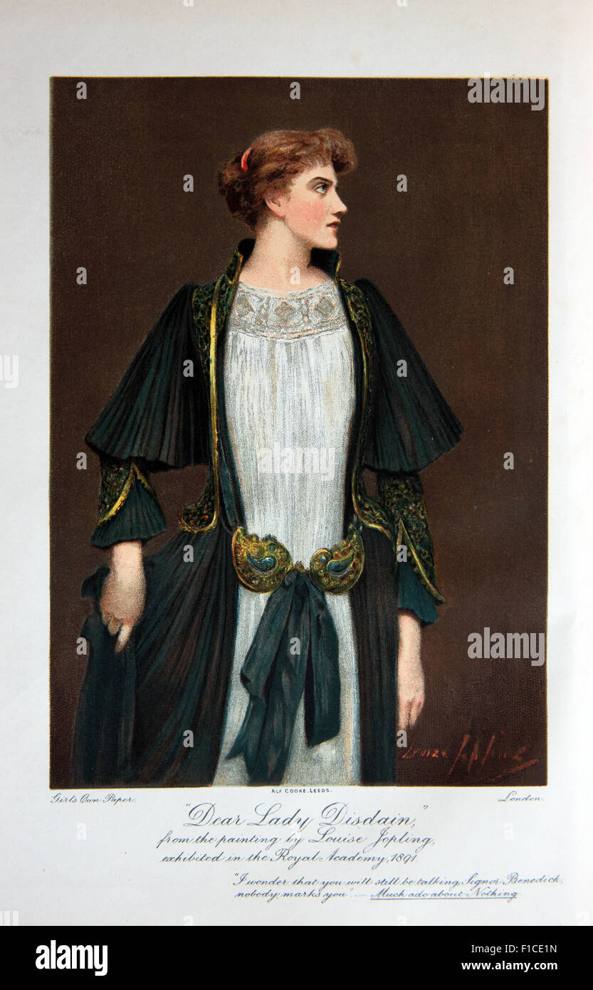 Louise Jopling huile sur toile 'cher Lady dédain' exposé à la Royal Academy en 1891 Banque D'Images