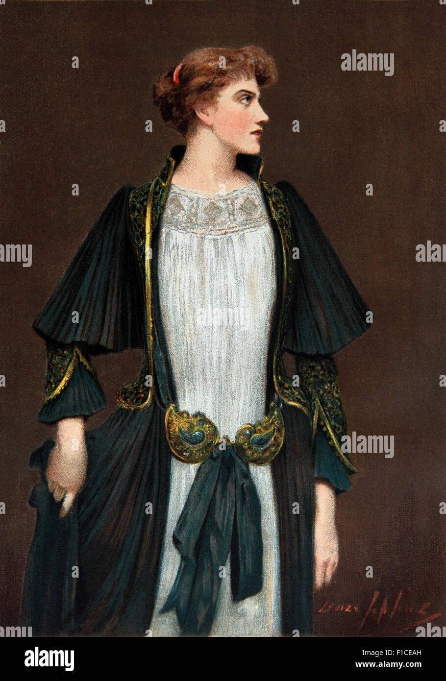 Louise Jopling huile sur toile 'cher Lady dédain' exposé à la Royal Academy en 1891 Banque D'Images
