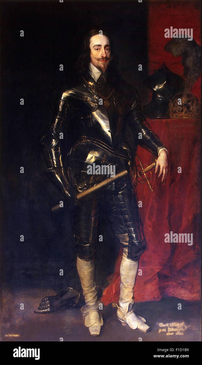 Anthony Van Dyck - Portrait du Roi Charles I Banque D'Images