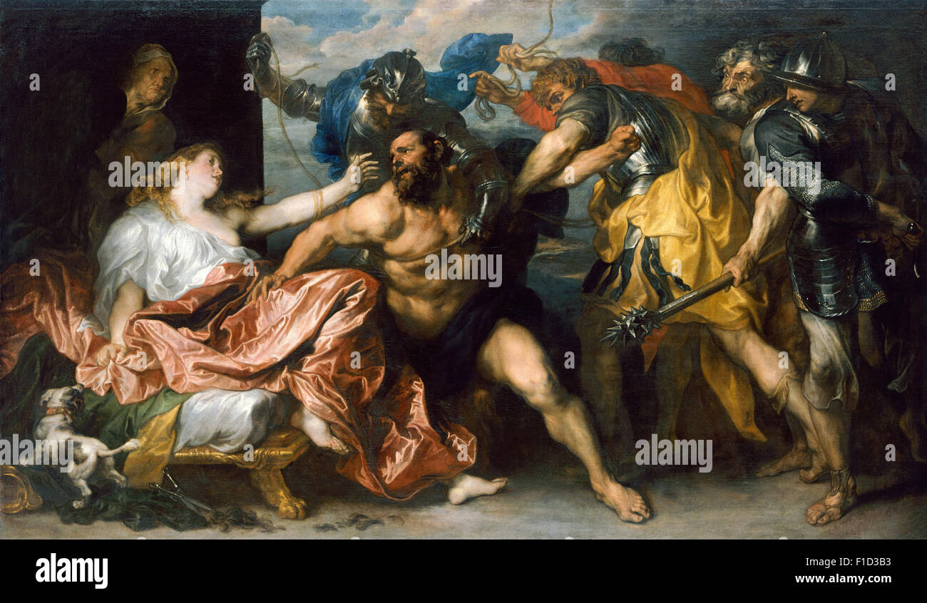 Anthony Van Dyck - Samson et Delilah Banque D'Images