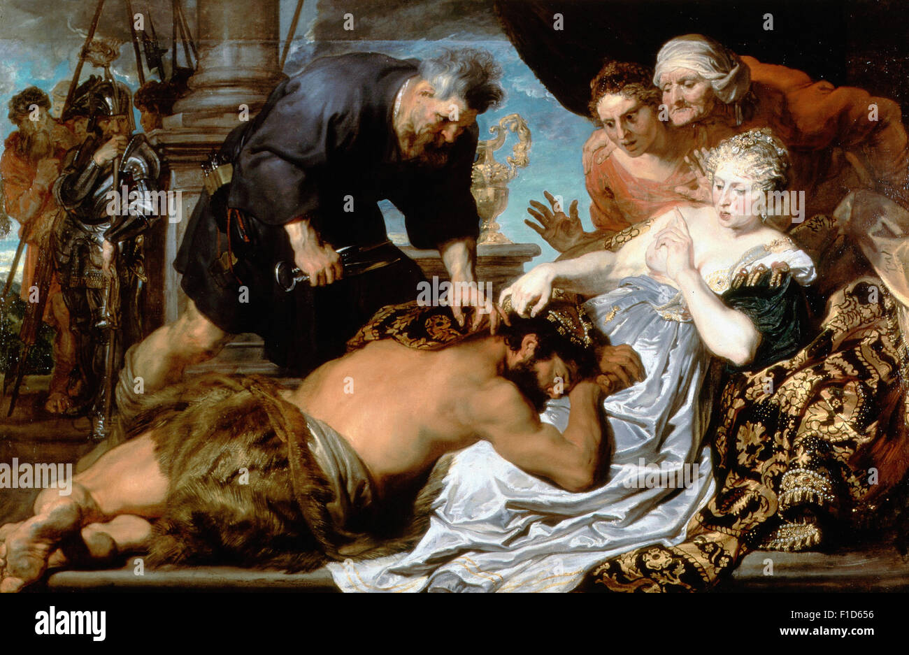 Anthony Van Dyck - Samson et Delilah Banque D'Images