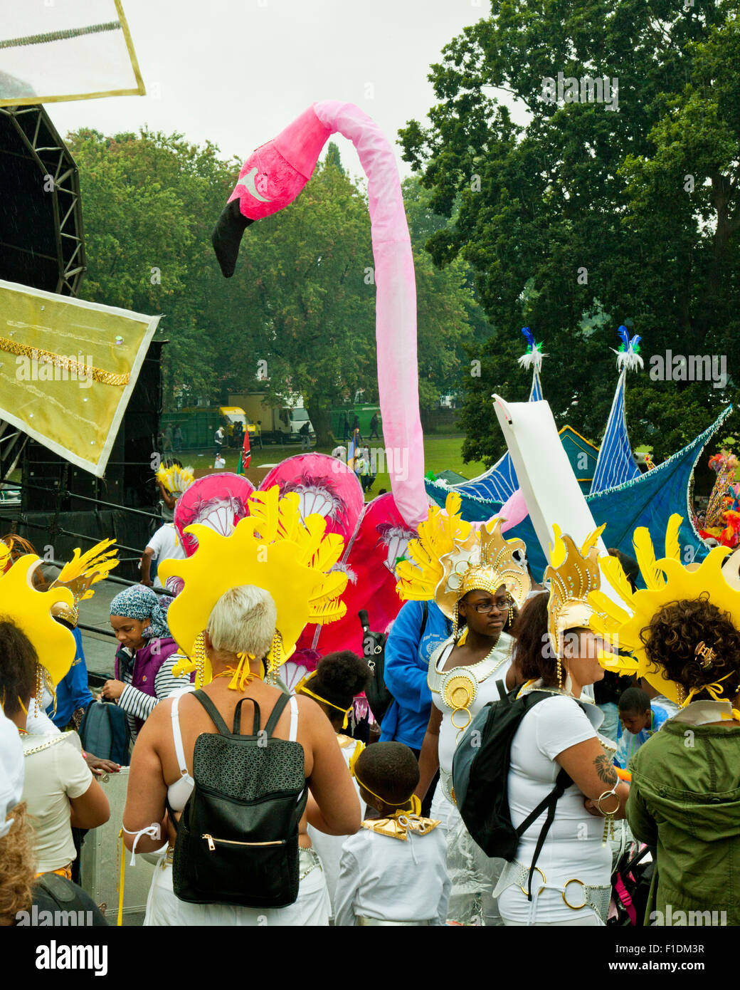 Leeds, West Yorkshire, Royaume-Uni. 31 août, 2015. carnival paraders, potternewton Park, Leeds, West Yorkshire UK Crédit : Graham hardy/Alamy live news Banque D'Images