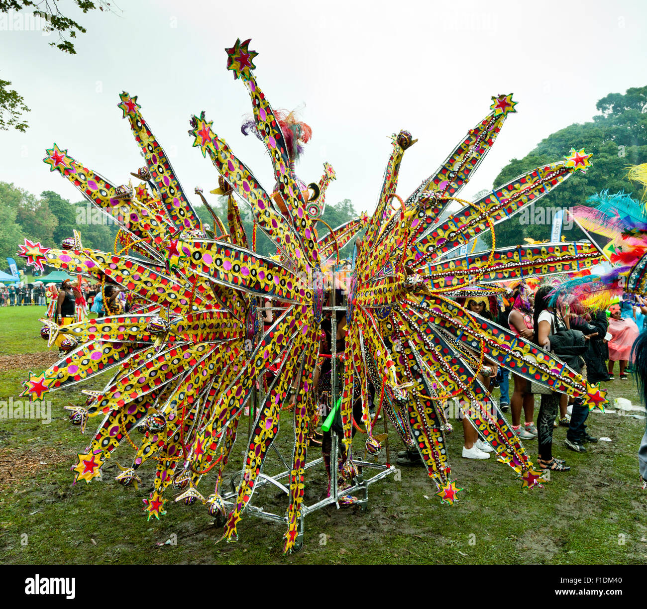 Leeds, West Yorkshire, Royaume-Uni. 31 août, 2015. Carnival parader, Potternewton Park, Leeds, West Yorkshire UK Crédit : Graham Hardy/Alamy Live News Banque D'Images