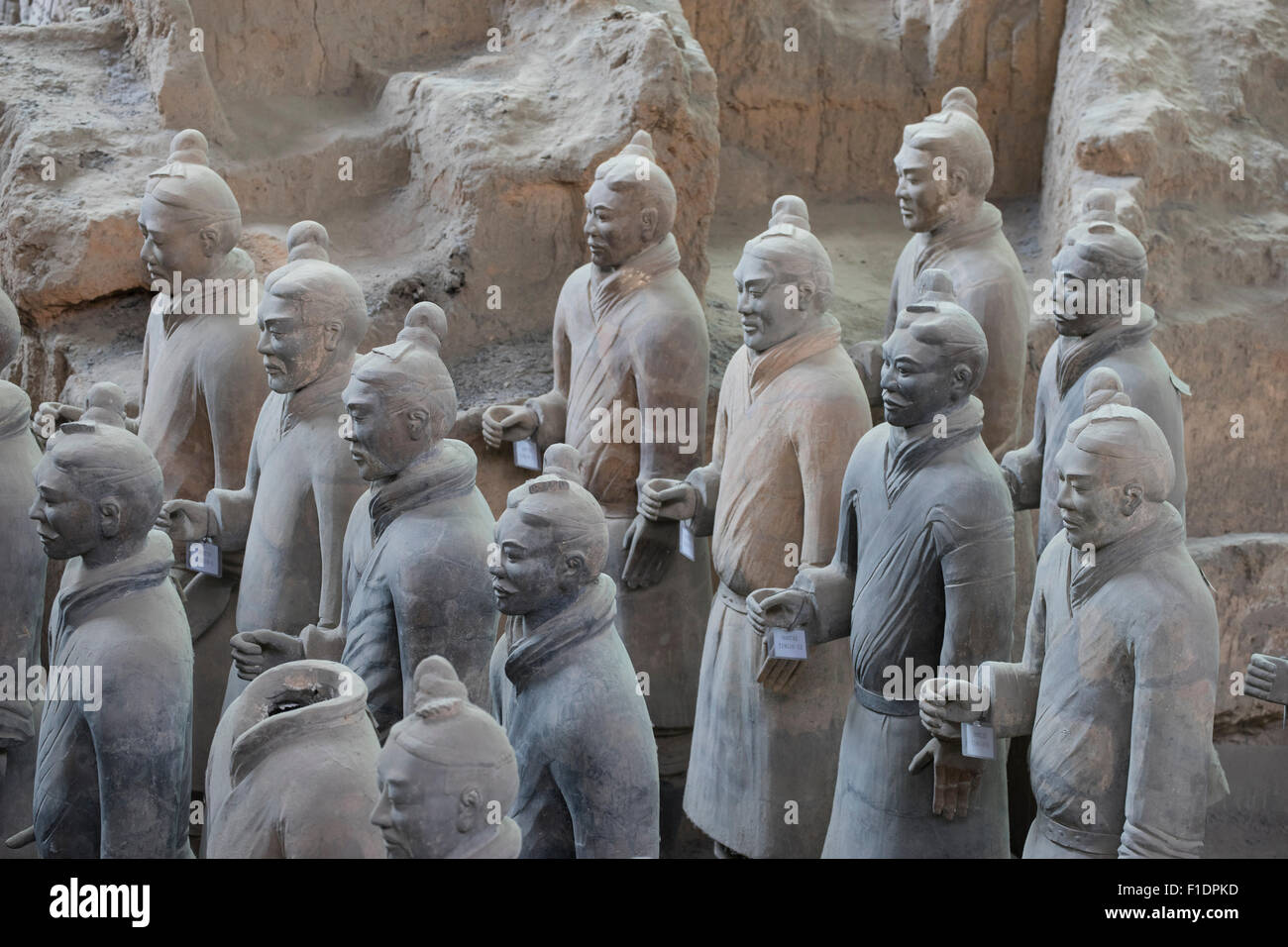 Guerriers de terre cuite représentant les armées de Qin Shi Huang, le premier empereur de Chine à Xi'an, Shaanxi, Chine Banque D'Images