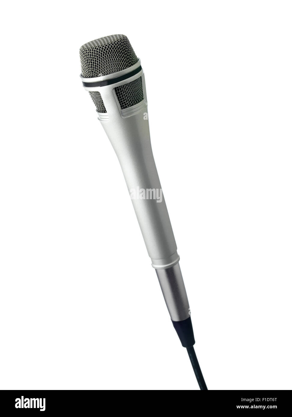 Microphone isolated on white Banque D'Images
